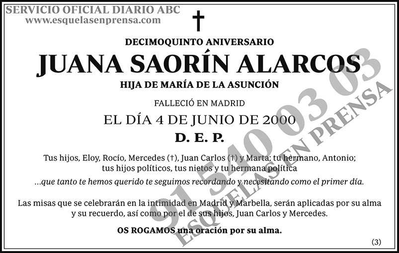 Juana Saorín Alarcos
